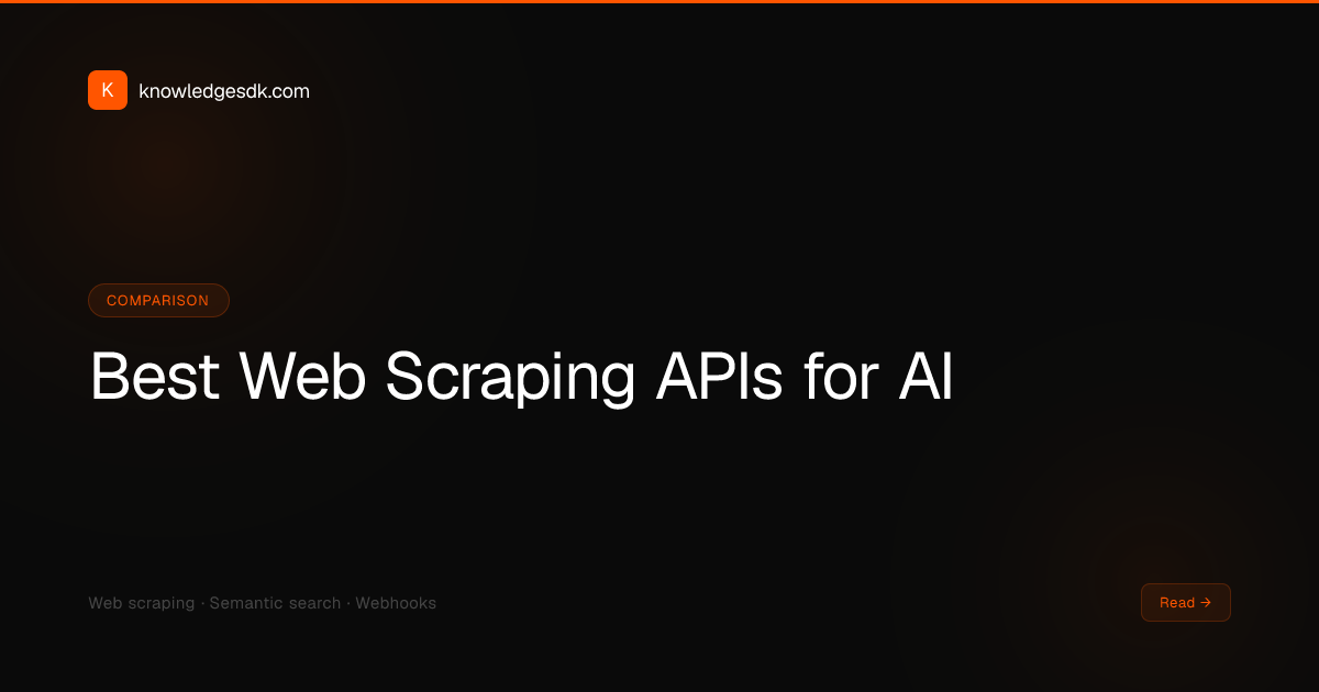 7 Best Web Scraping APIs for AI Agents in 2026 (Ranked)