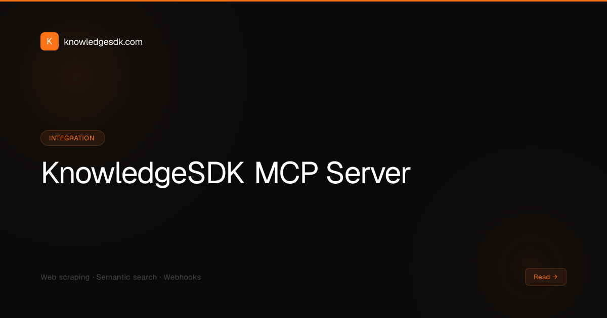 KnowledgeSDK MCP Server: Give Claude and Cursor Live Web Access