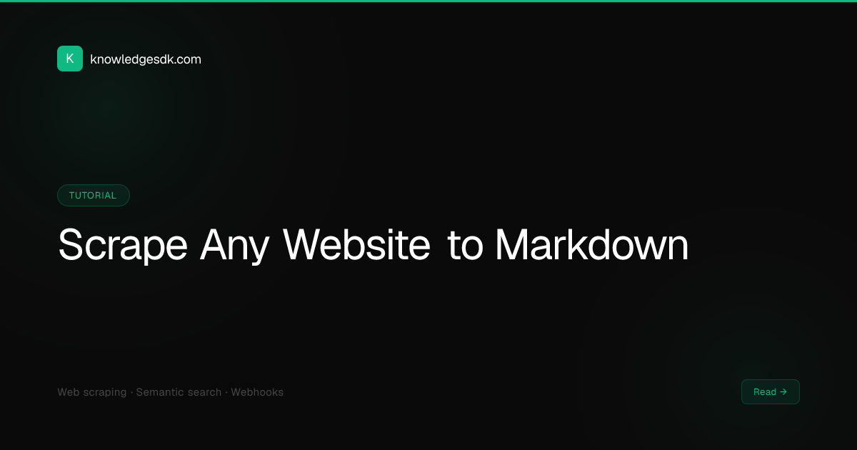 How to Scrape Any Website to Markdown: JS Rendering, Anti-Bot & Pagination (2026)