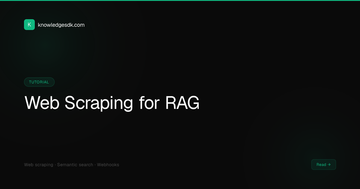 Web Scraping for RAG: Keep Your Knowledge Base Fresh (2026)