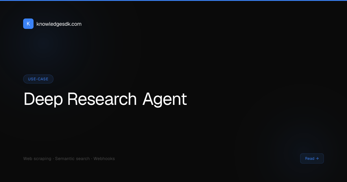 Building a Deep Research Agent That Reads the Web (2026)